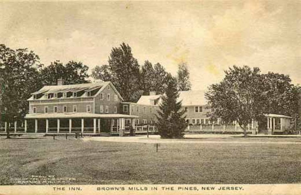 Historic postcard of The Inn at Browns Mills